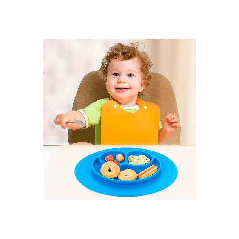 Plato para niños con cuenco de silicona para bebé, vajilla de alimentación  sin BPA con succión, platos de comedor para niños – Los mejores productos  en la tienda online Joom Geek