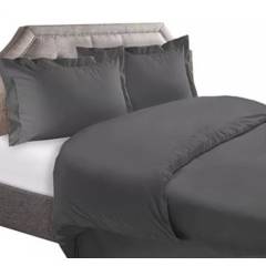 BEDLIFE - Edredón gris oscuro para cama KING 1.800 hilos Bedlife