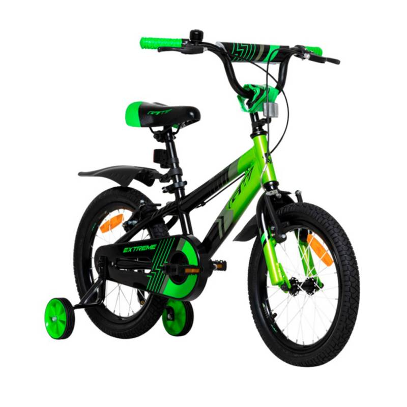 Bicicleta para niños rin 16 gw extreme 4 a 7 años Verde GW