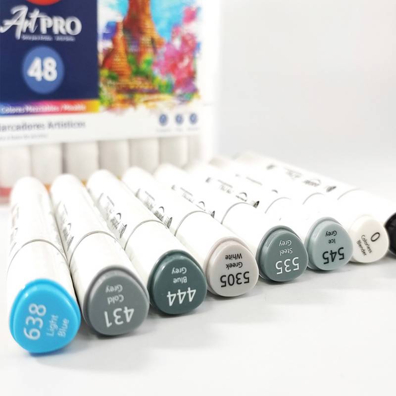 Rotuladores permanentes, 48 colores, marcador permanente de punta
