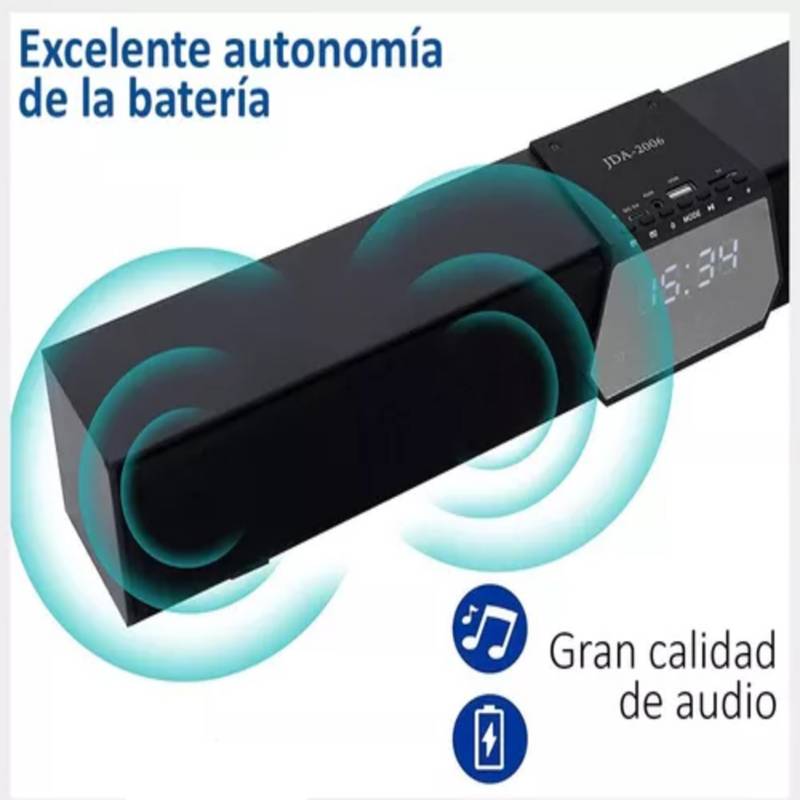 Barra Sonido Parlante Bluetooth Estéreo Portátil Recargable GENERICO