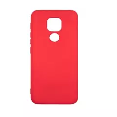 GENERICO - Funda Silicone Case  Rojo Para Moto G9-G9 Play-E7 Plus
