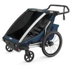 THULE - Coche de niño para bicicleta 2 puestos thule chariot cross azul