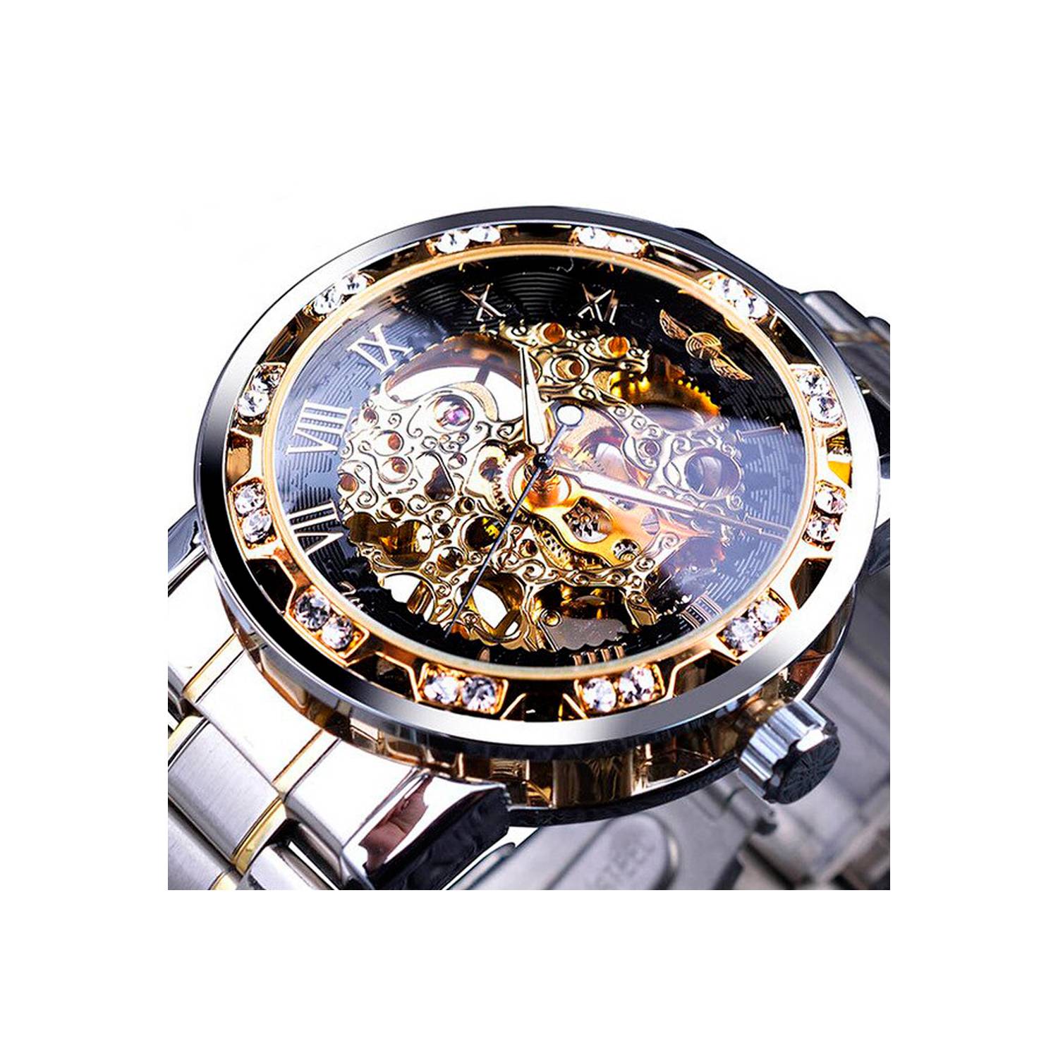 Reloj hombre Plateado con dorado tablero plateado y negro LA2139-1 LOIX