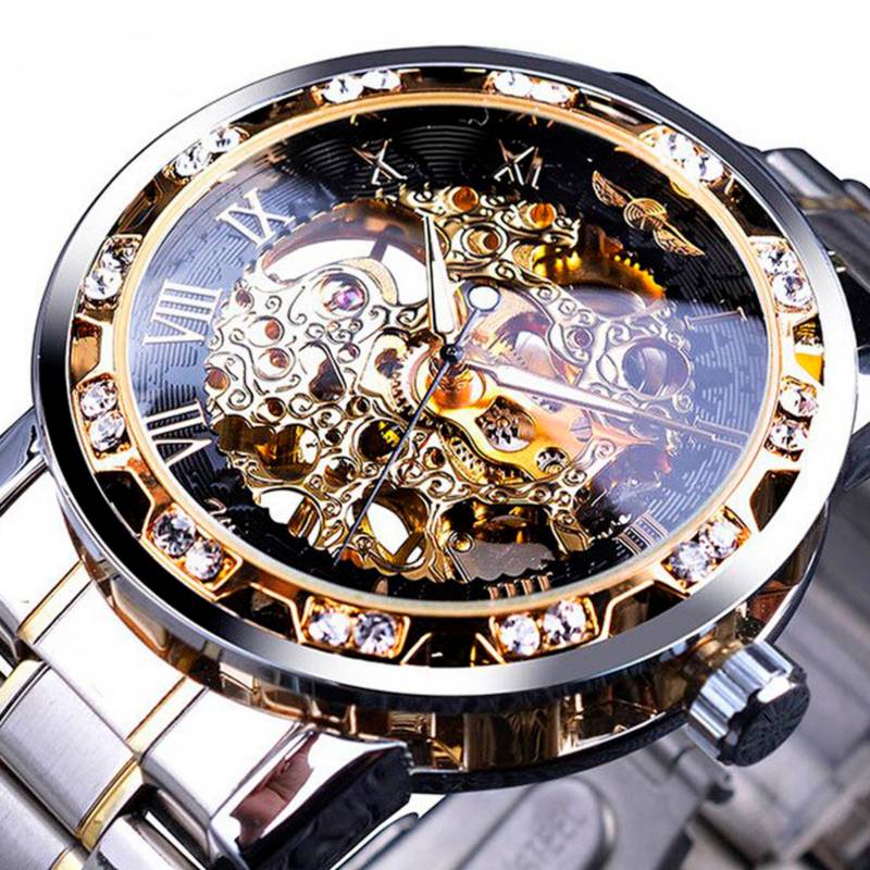 Reloj hombre Plateado con dorado tablero plateado y negro LA2139-1 LOIX