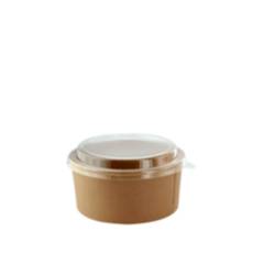 PURABOX - Bowl Kraft Biodegradables de 1.000 ml (32 oz) con tapa PP Paquete 300