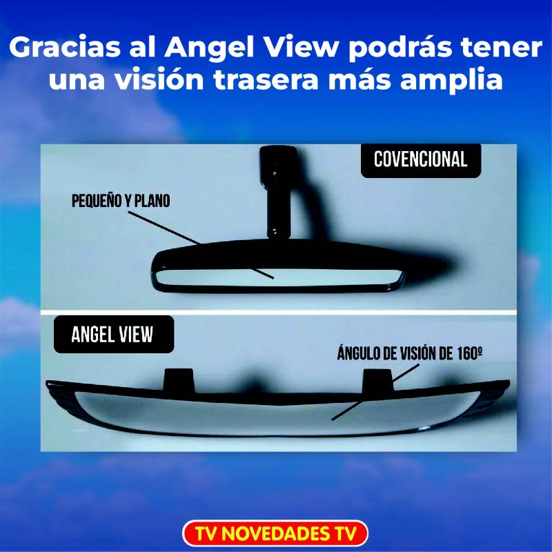 Espejo Retrovisor Panorámico Gran Angular Angel View TV NOVEDADES