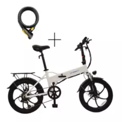 ONEBOT - bicicleta electrica Onebot T6 blanca  + Candado 8164