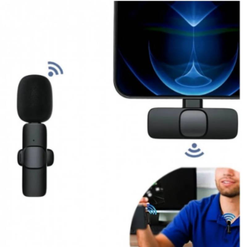 Micrófono Bluetooth de mano K1 compatible con conexión de teléfono móvil  (negro)