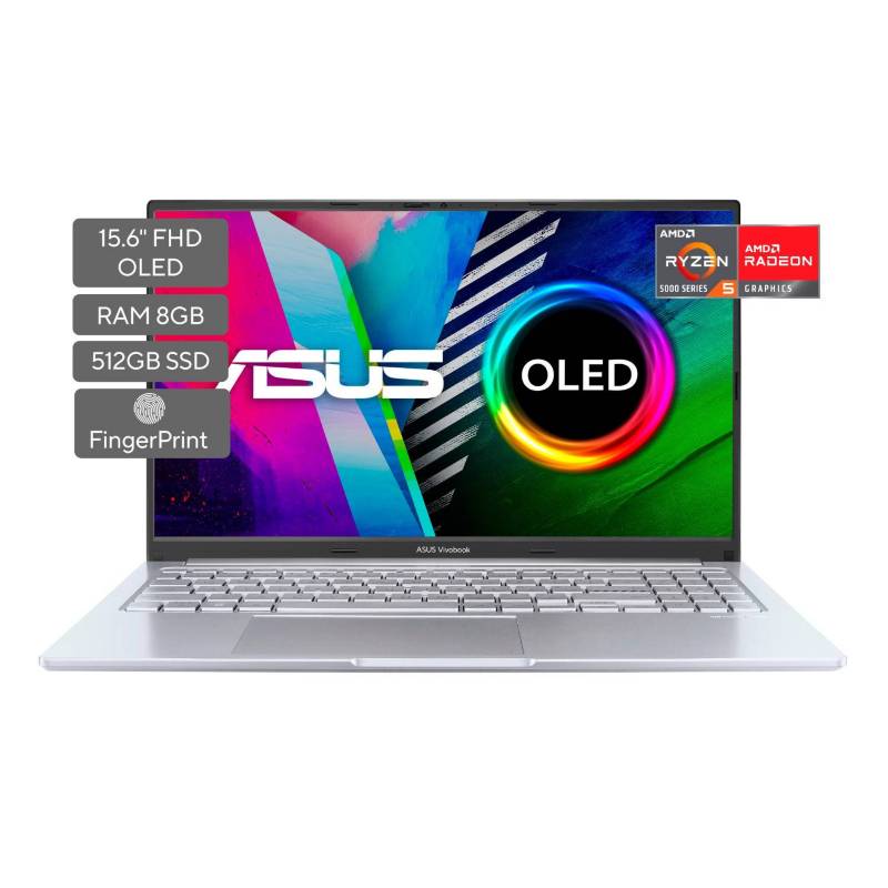 Portátil Asus Vivobook Oled 156 M1503qa Amd Ryzen 5 5600h 8gb Ssd 512 Gb Plateado Asus