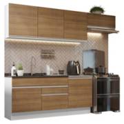 Armario de Cocina Completo 293cm Emilly Madesa - Marrón/Blanco Madesa  Emilly Cocina Integral Mueble de Cocina