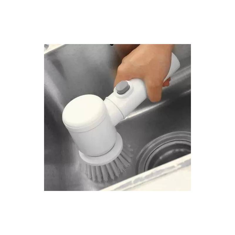 Cepillo de limpieza eléctrico con cinco cabezales de cepillo cepillo  eléctrico inalámbrico multifunción para el hogar cepillo de limpieza  automático – Yaxa Colombia