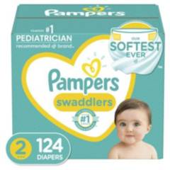 PAMPERS - Pañales Swaddlers Talla 2 / 124 Unidades