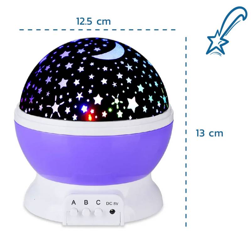 Proyector de bebé Luz LED nocturna de estrella giratoria con 6 cambios de  color