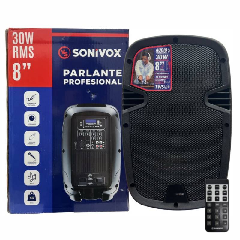 Cabina Parlante Bluetooth Portatil Recargable 8 Pulgadas