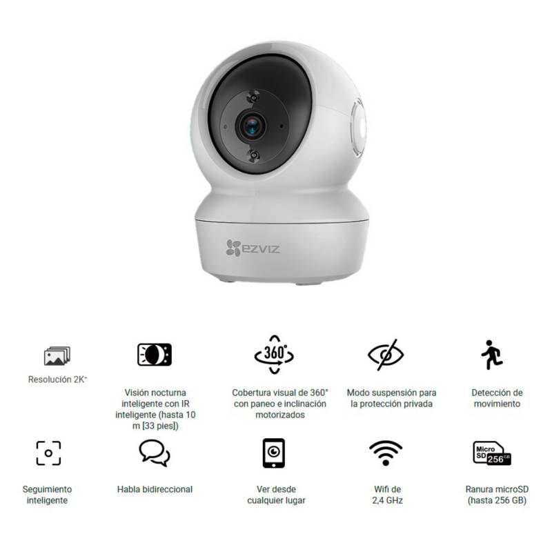EZVIZ Cámara Vigilancia WiFi Interior 360º, Camara Vigilancia Bebe 1080P