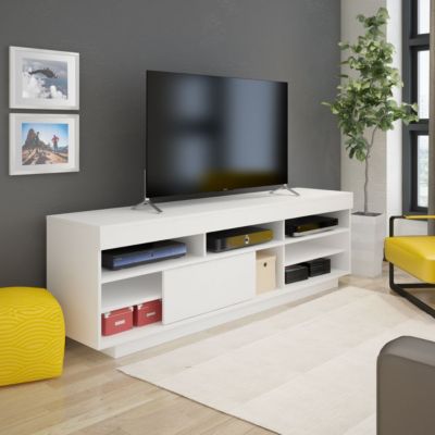 Mueble para TV Moderno 75 en MPD 200cm Pino Con Blanco BERTOLINI