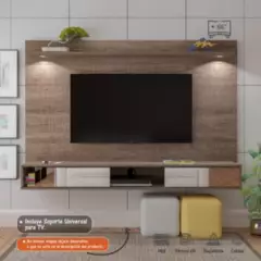 BERTOLINI - Mueble Panel tv hasta 55” Moderno Incluye Luces LED y soporte de TV