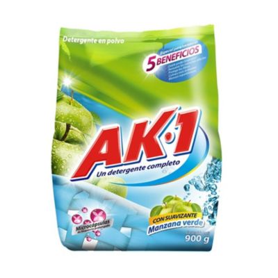 Detergente en Polvo AK-1 Manzana 900 Gramos AZUL K
