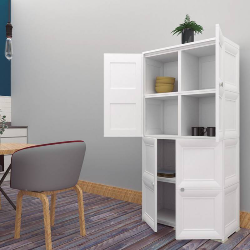 Mueble Organizador Elegance Liso Da Vinci, Blanco Perla, con