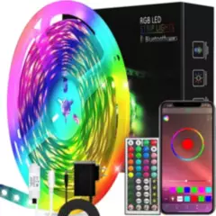 GENERICO - Cinta De Luz LED 20mts RGB 5050 Bluetooth + Control Tira De Luces LED