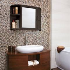 RIMAX - Gabinete para baño con espejo RIMAX - Wengue