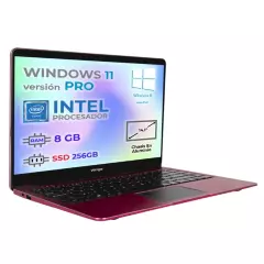 WINGS - Laptop Portatil 14.1 Pulg Intel Ram 8 GB SSD 256 Gb Wingsbook F141BI Rojo