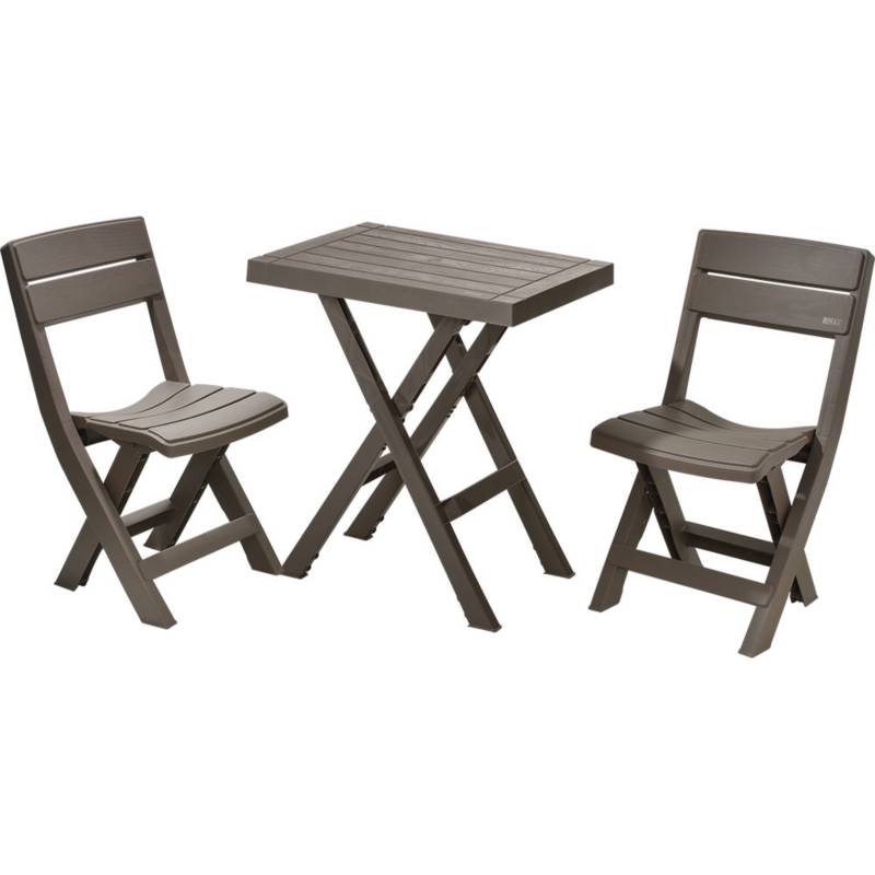 Combo plegable mesa + 2 sillas Wengue - Promart