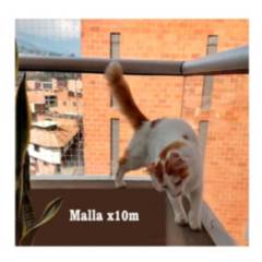 GENERICO - Malla Cerramiento Mascota Gatos transparente x10 Metros.