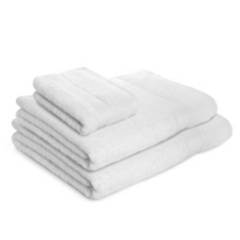 ENERGY PLUS - Set X3 toallas hoteleras: 2 toallas de cuerpo + 1 de manos Blanca