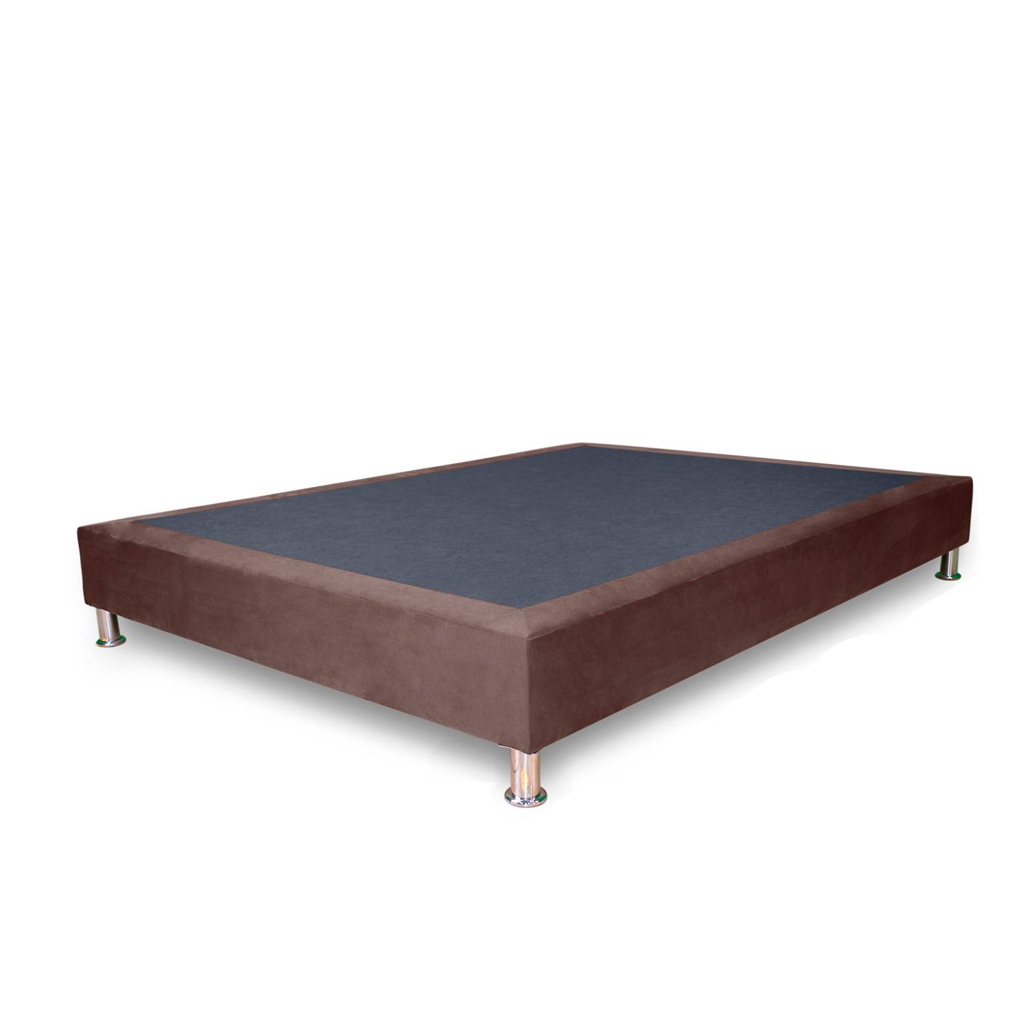 Base Box Para Cama Individual Tapizado Gris +patas+envio