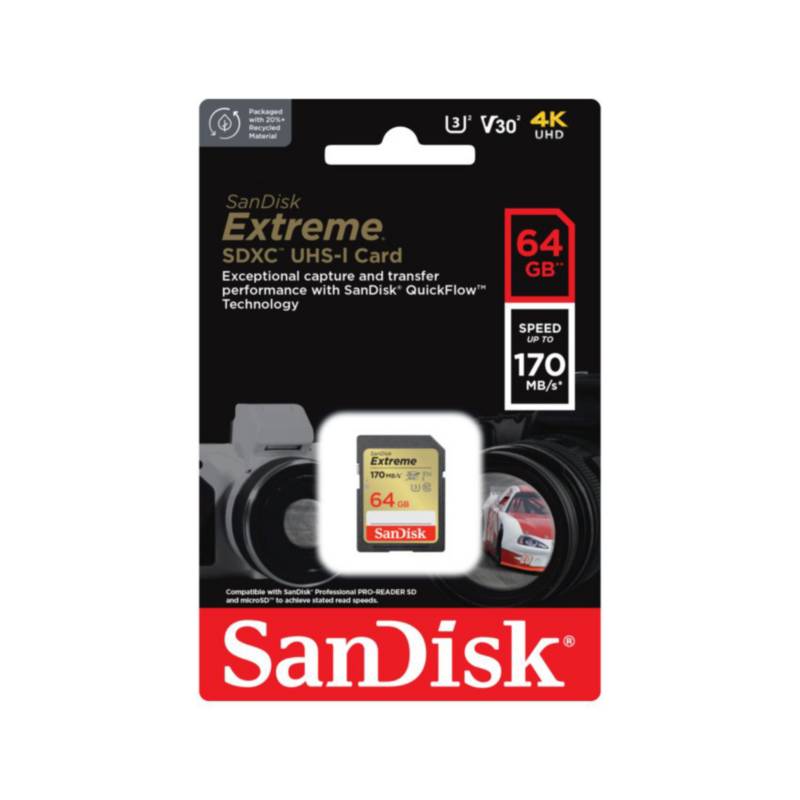 Memoria Tarjeta Micro SD XC 64GB Sandisk Extreme V30