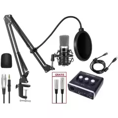 NEEWER - Micrófono de condensador neewer  kit interfaz de audio behringer um2