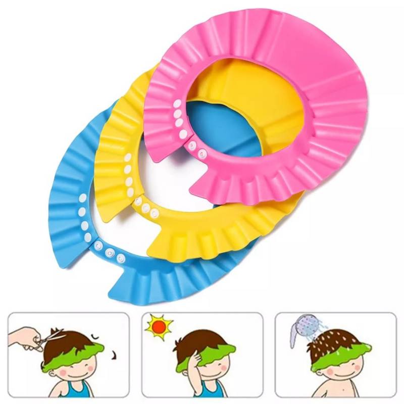 Gorro Visera Para Ducha Baño Bebés Niños Niñas