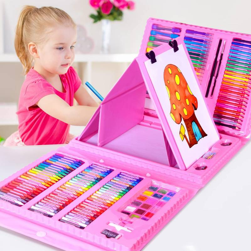 Kit Colores Set Creativo Infantil Arte Y Dibujo 208 Piezas. GENERICO