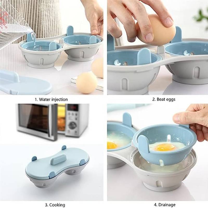 Cocedor Huevos Microondas Utensilio Cocina Fácil Beige 3385-1 DANKI