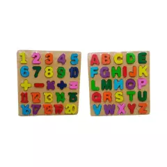 GENERICO - Juguete didactico tabla encajar abc y numeros - multicolor