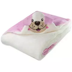 BEBESITOS - Cobija cobertor bebe niña glotoncitos - rosado