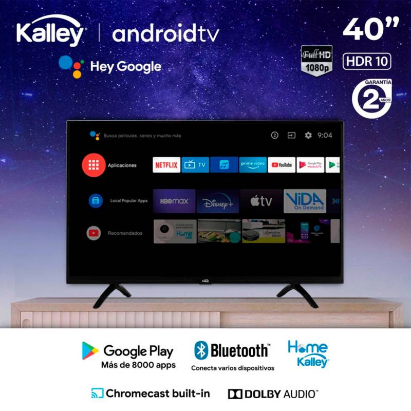 Televisor Kalley 40 Pulgadas LED FHD ATV40FHDE Smart Tv