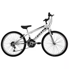 SFORZO - Bicicleta Niño Rin 24 En Aluminio 18 Cambios Blanco