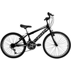 SFORZO - Bicicleta Niño Rin 24 En Aluminio 18 Cambios Negro