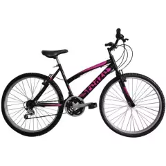 SFORZO - Bicicleta Dama Rin 26 En Aluminio 18 Cambios Negra