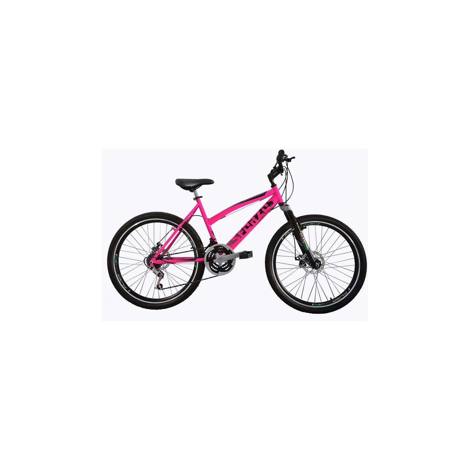 Bicicleta todoterreno para mujer Rin 26 18 cambios rosa ATILA