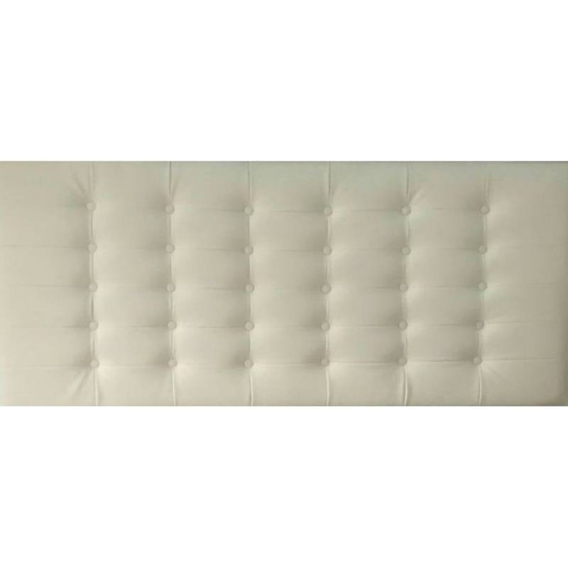 Cabecero cama doble 140 x 60 rombos blanco tela GENERICO