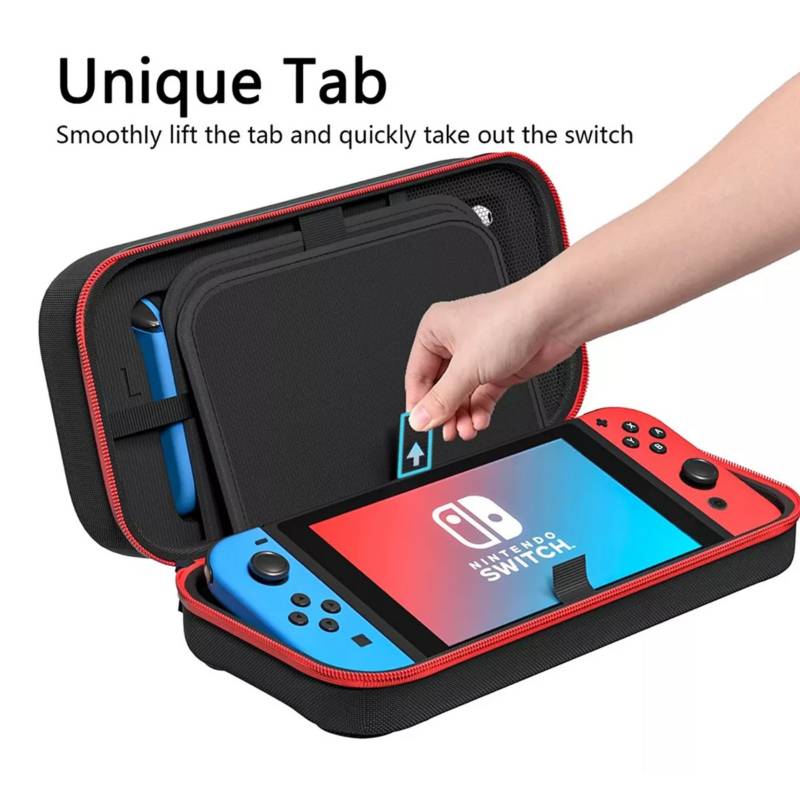 Funda Rígida Negra para Switch y Accesorios. Nintendo Switch