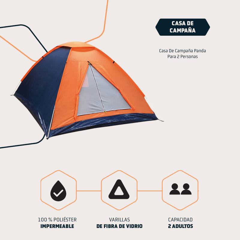 Carpa Camping 2 personas + Sleeping Bag Individual NTK falabella.com