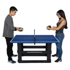 GENERICO - Mini mesa de tenis ping pong color azul - Milenium