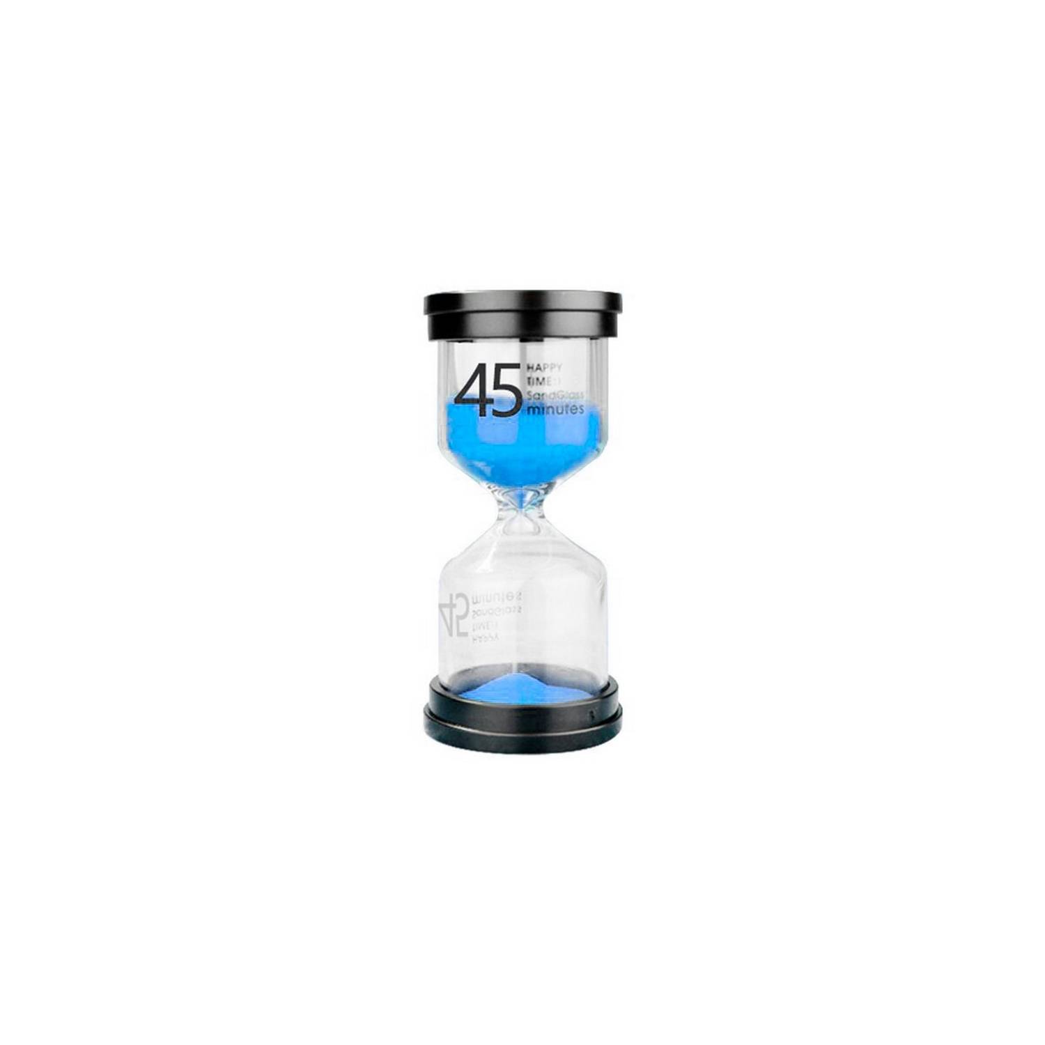 Reloj De Arena Azul 60 Minutos Temporizador Decoraciòn Base Negra