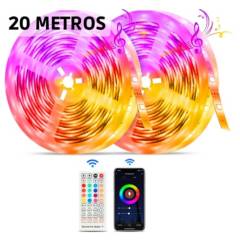 LEDMAX - Cinta Tira Led 20m Rgb Bluetooth Audioritmica Multicolor