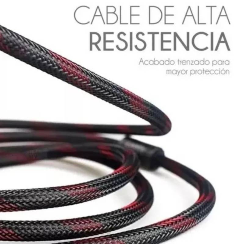 Cable Hdmi 5 Metros Doble Filtro Mallado Punta Dorada Nuevo